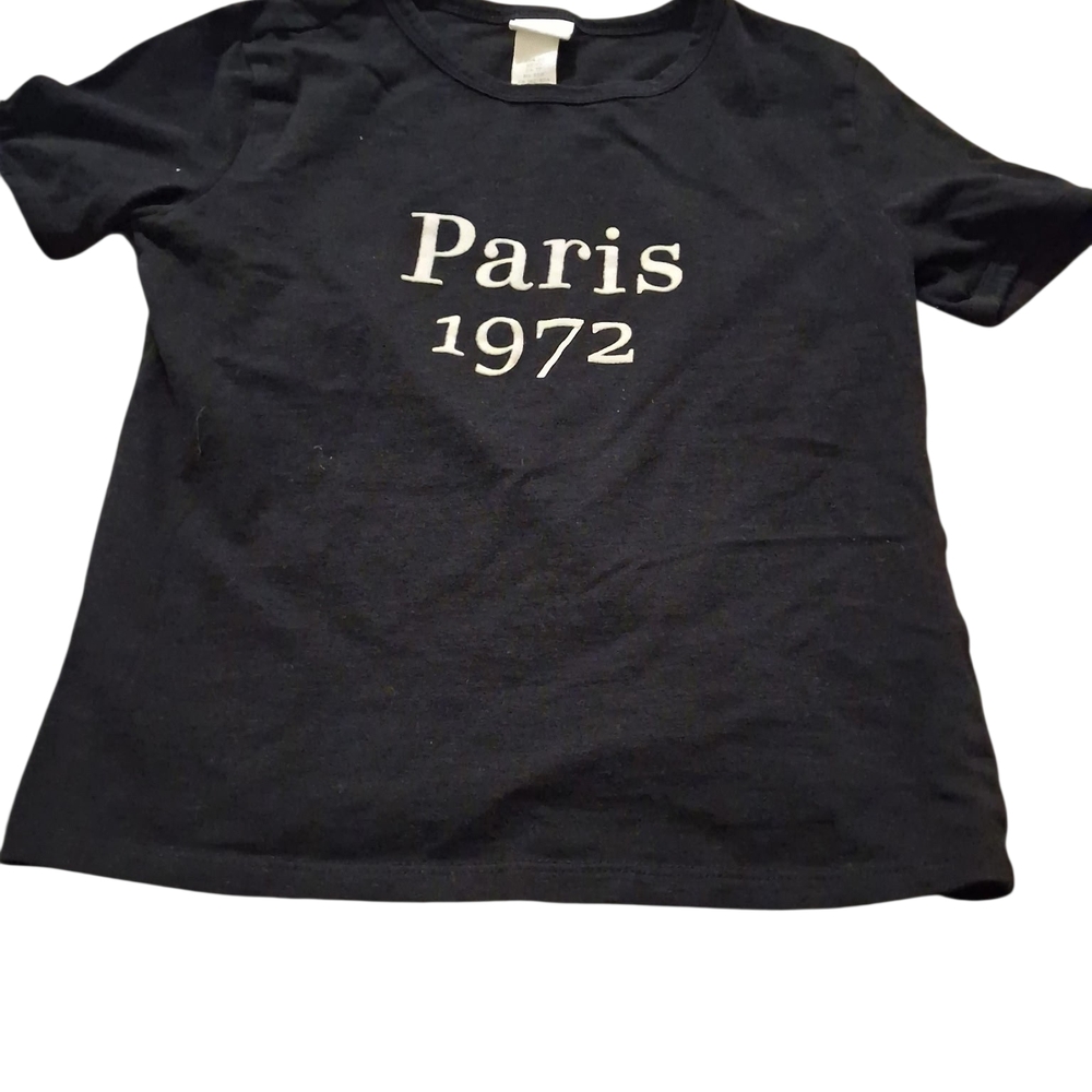 H&M Black Kids Paris 1972 Graphic Tee